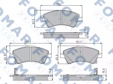 Комплект тормозных колодок FOMAR Friction FO 862681