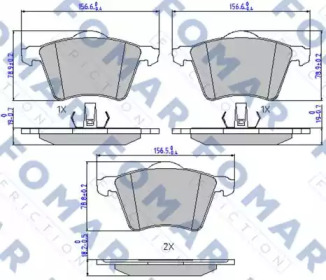 Комплект тормозных колодок FOMAR Friction FO 867981