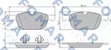 Комплект тормозных колодок FOMAR Friction FO 868581