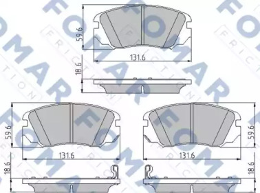 Комплект тормозных колодок FOMAR Friction FO 870181