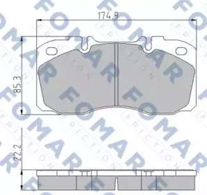 Комплект тормозных колодок FOMAR Friction FO 870281