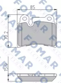 Комплект тормозных колодок FOMAR Friction FO 871381