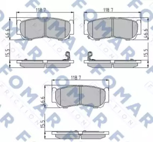 Комплект тормозных колодок FOMAR Friction FO 872981