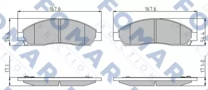 Комплект тормозных колодок FOMAR Friction FO 873381