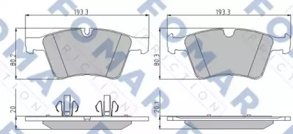 Комплект тормозных колодок FOMAR Friction FO 873481