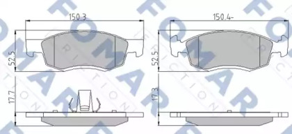 Комплект тормозных колодок FOMAR Friction FO 873681