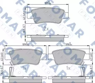 Комплект тормозных колодок FOMAR Friction FO 874281