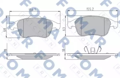 Комплект тормозных колодок FOMAR Friction FO 886381