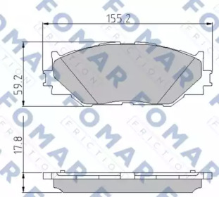 Комплект тормозных колодок FOMAR Friction FO 892381