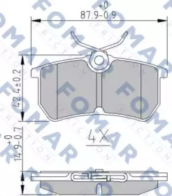 Комплект тормозных колодок FOMAR Friction FO 892481