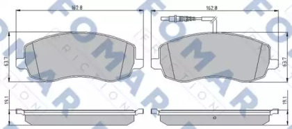 Комплект тормозных колодок FOMAR Friction FO 893781