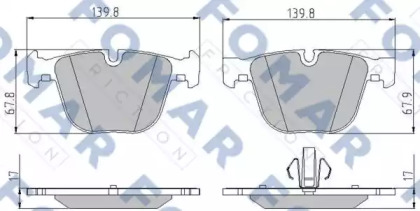 Комплект тормозных колодок FOMAR Friction FO 895081