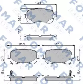 Комплект тормозных колодок FOMAR Friction FO 895581