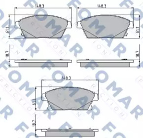 Комплект тормозных колодок FOMAR Friction FO 895781