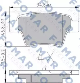 Комплект тормозных колодок FOMAR Friction FO 896181