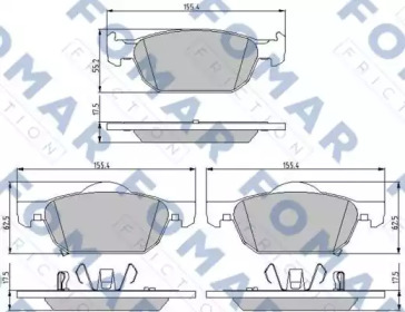 Комплект тормозных колодок FOMAR Friction FO 897381