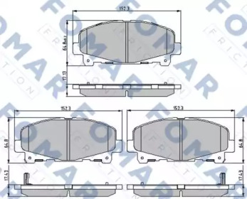 Комплект тормозных колодок FOMAR Friction FO 897481