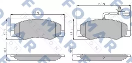 Комплект тормозных колодок FOMAR Friction FO 898281