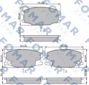 Комплект тормозных колодок FOMAR Friction FO 898581