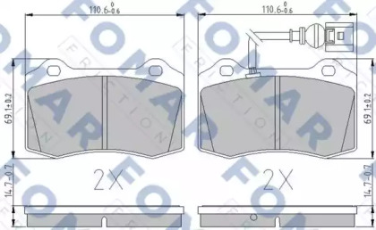 Комплект тормозных колодок FOMAR Friction FO 899181