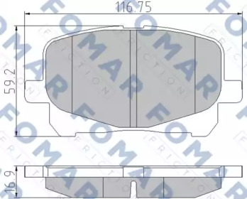 Комплект тормозных колодок FOMAR Friction FO 901181