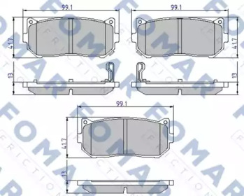 Комплект тормозных колодок FOMAR Friction FO 903481