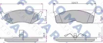 Комплект тормозных колодок FOMAR Friction FO 903681