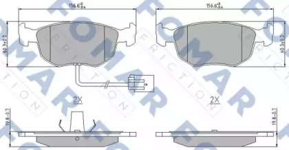 Комплект тормозных колодок FOMAR Friction FO 905181