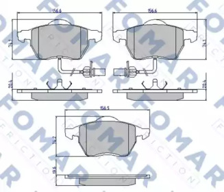 Комплект тормозных колодок FOMAR Friction FO 906581