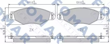 Комплект тормозных колодок FOMAR Friction FO 906881