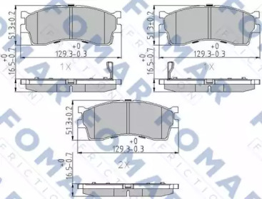 Комплект тормозных колодок FOMAR Friction FO 907081