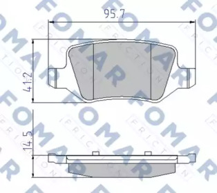 Комплект тормозных колодок FOMAR Friction FO 909281