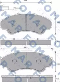 Комплект тормозных колодок FOMAR Friction FO 909881