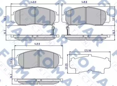 Комплект тормозных колодок FOMAR Friction FO 910881