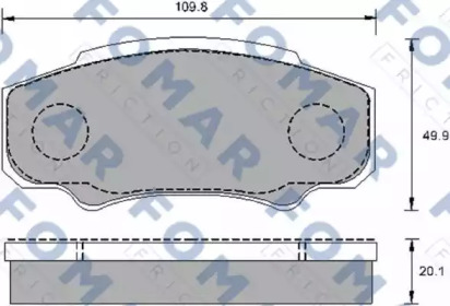 Комплект тормозных колодок FOMAR Friction FO 910981