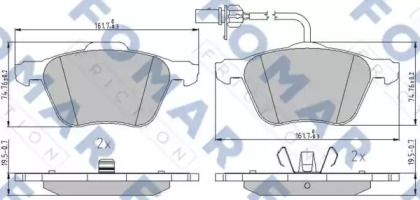 Комплект тормозных колодок FOMAR Friction FO 911381