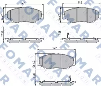 Комплект тормозных колодок FOMAR Friction FO 911681