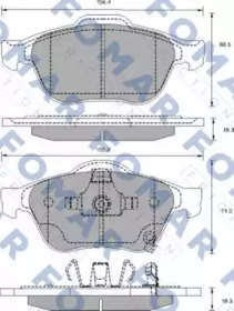 Комплект тормозных колодок FOMAR Friction FO 913481