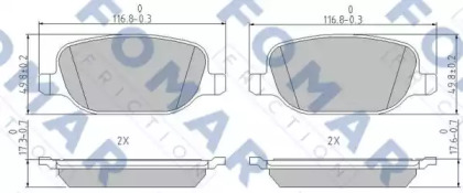 Комплект тормозных колодок FOMAR Friction FO 913581