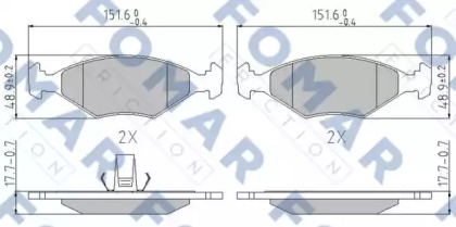 Комплект тормозных колодок FOMAR Friction FO 913881