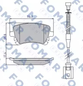 Комплект тормозных колодок FOMAR Friction FO 913981