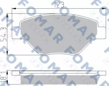 Комплект тормозных колодок FOMAR Friction FO 914381