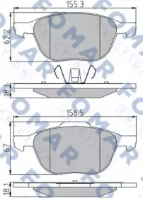 Комплект тормозных колодок FOMAR Friction FO 914581