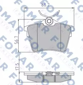 Комплект тормозных колодок FOMAR Friction FO 919581