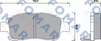 Комплект тормозных колодок FOMAR Friction FO 920381