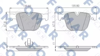 Комплект тормозных колодок FOMAR Friction FO 920881