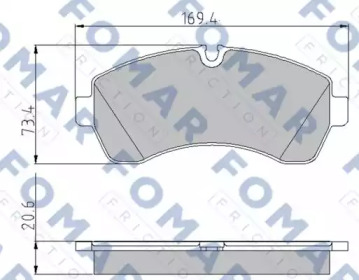 Комплект тормозных колодок FOMAR Friction FO 921481