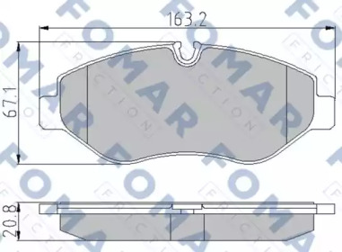 Комплект тормозных колодок FOMAR Friction FO 921581