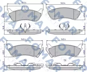 Комплект тормозных колодок FOMAR Friction FO 922481