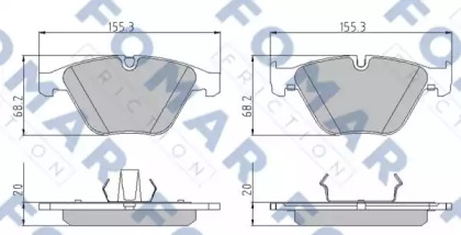 Комплект тормозных колодок FOMAR Friction FO 922681